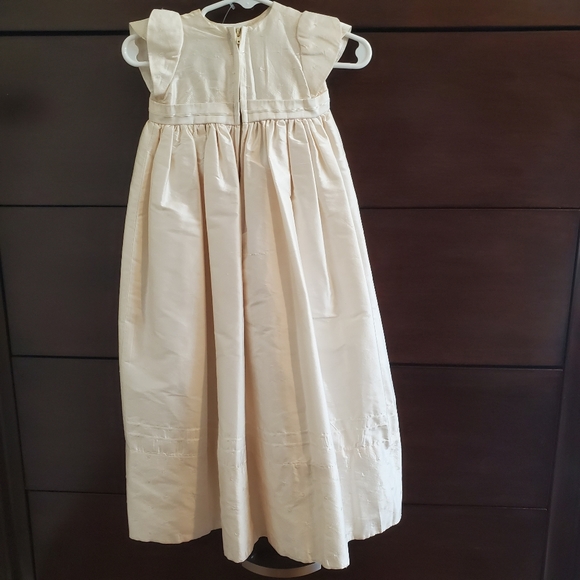 New Size 3M Silk Ivory Christening Gown - Picture 2 of 11